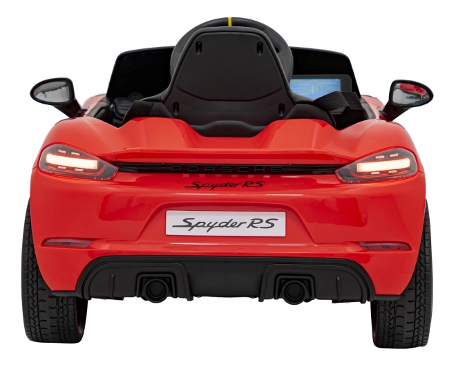 Elektrické autíčko Porsche 718 s MP4 audio panelem – Červené