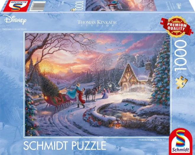 Puzzle Disney: Popelka s princem o Vánocích 1000 dílků
