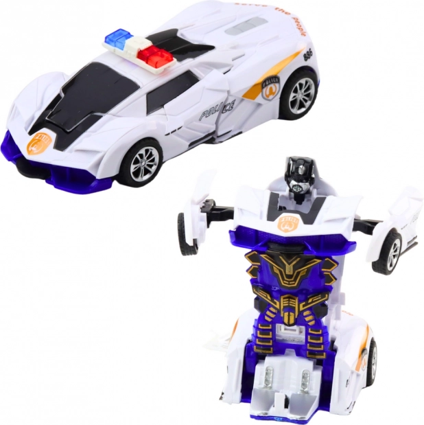 Auto robot 2v1 sportovní policejní vůz