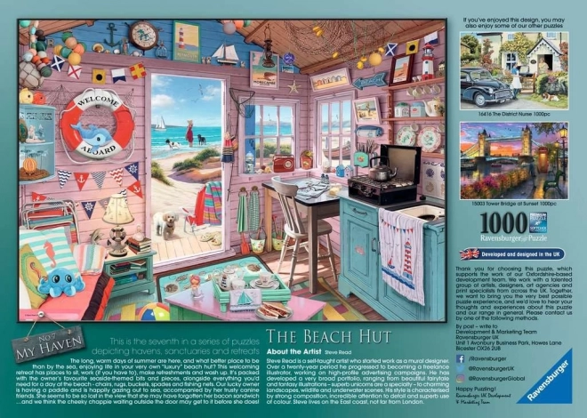 Puzzle Ravensburger Moje plážová chata My Haven No7 1000 dílků