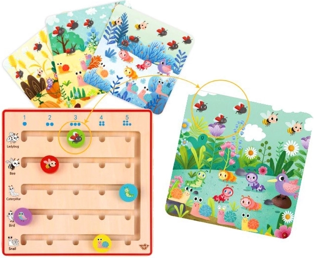 Tooky Toy dřevěná hra Nauka počítání zvířátek