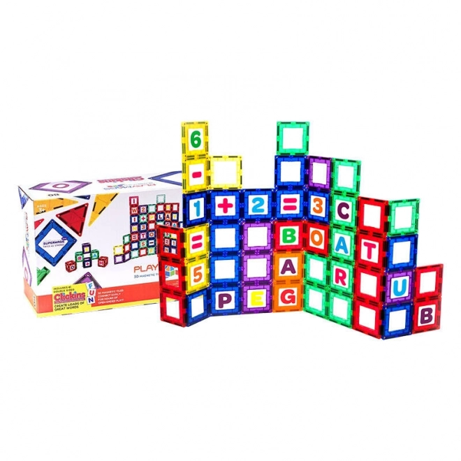 Magnetické stavebnice pro děti Playmags 80 ks