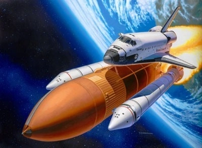 Model plastikový Space Shuttle Discovery & Booster Rockets