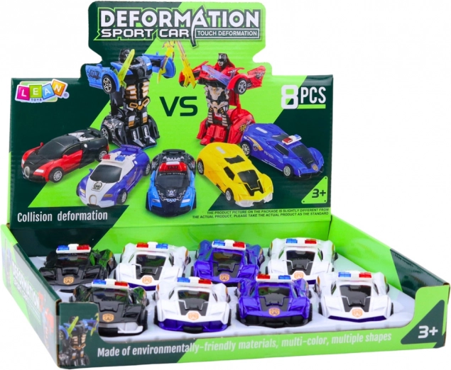 Auto robot 2v1 sportovní policejní vůz