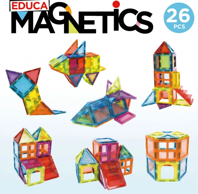 EDUCA Magnetická stavebnice Magnetics 26 díků