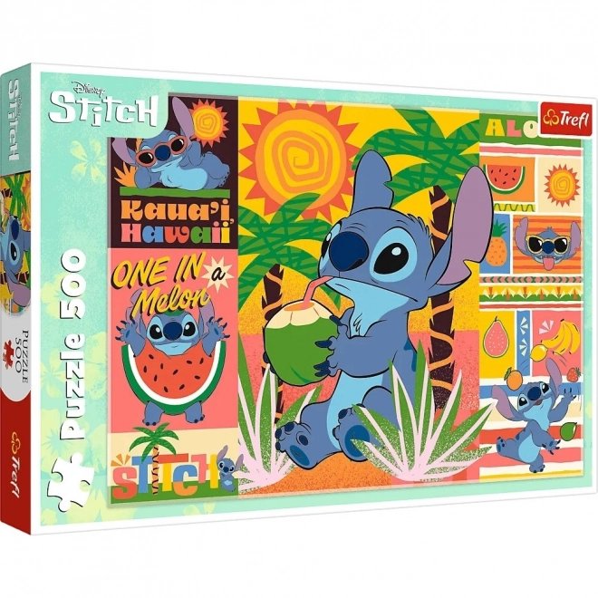 Puzzle 500 dílků Prázdniny se Stitchem Lilo a Stitch