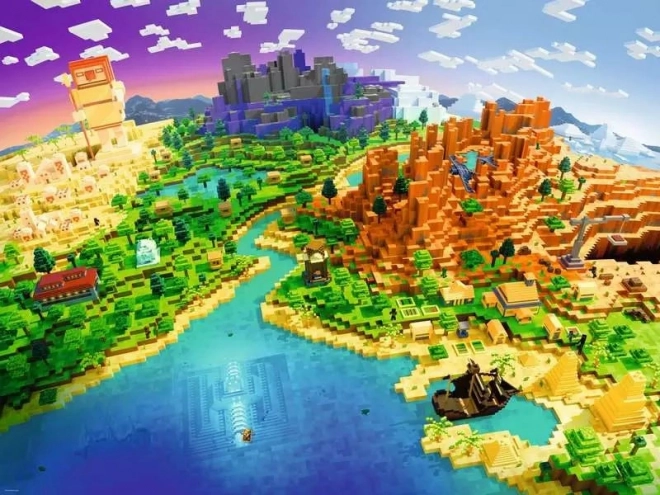 Puzzle 1500 dílků Minecraft World