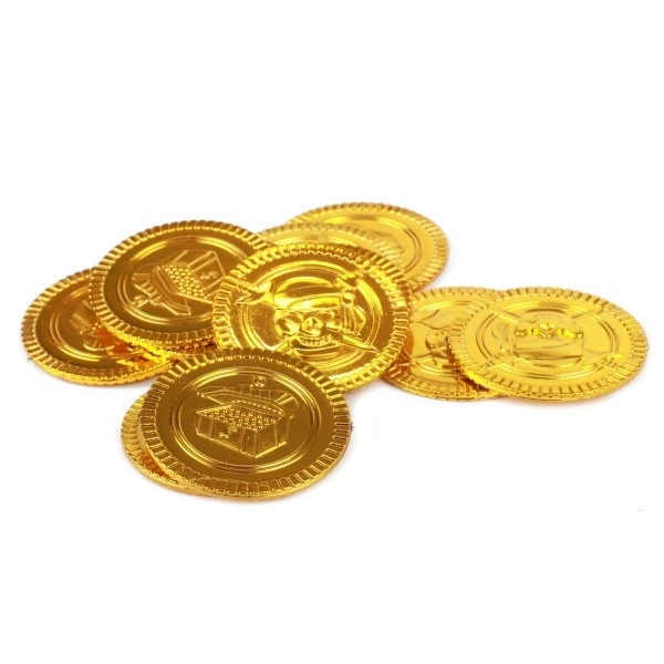 Pirátské mince a diamanty plast na kartě 19x24x2cm