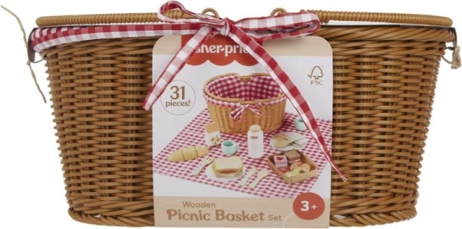 Piknikový koš s dřevěnými dobrotami Fisher-Price