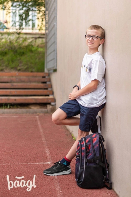 BAAGL SET 3 Core Láva: batoh, penál, sáček