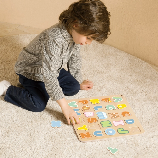 Dřevěné puzzle Montessori učení abecedy