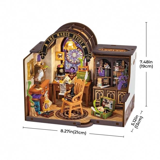 Miniaturní model Čarodějova pracovna
