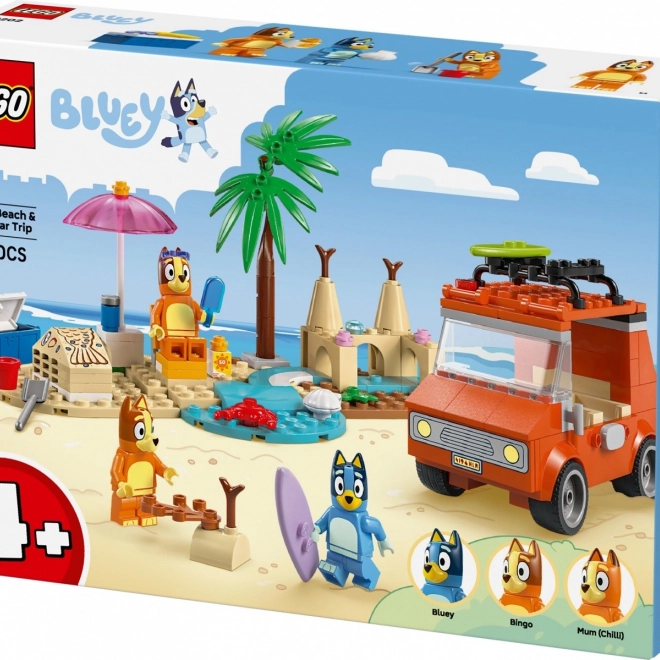 Stavebnice LEGO Bluey rodinný výlet autem na pláž