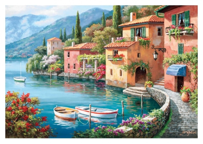 Puzzle Vesničko u Jezera 2000 dílků