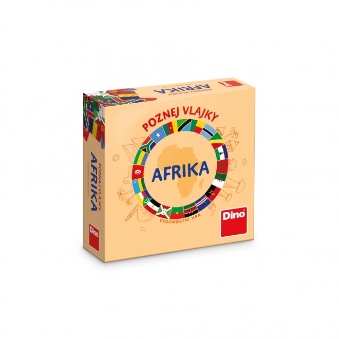Dino cestovní hra Poznej vlajky Afrika