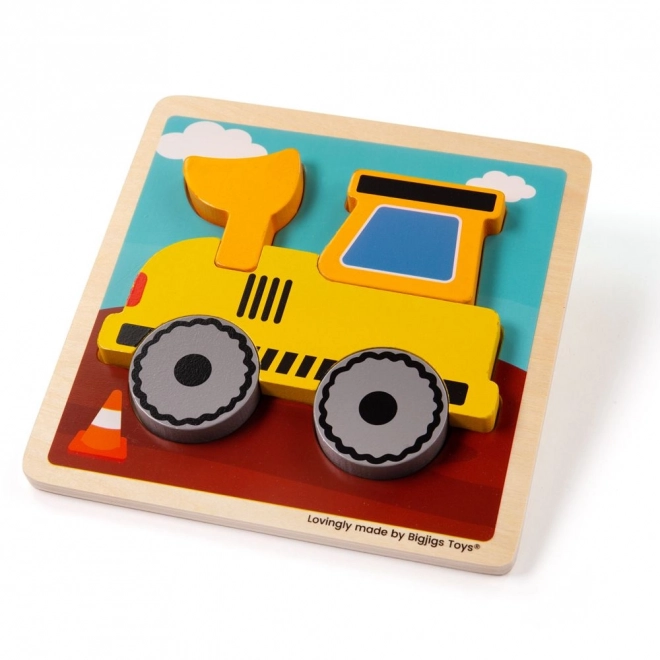 Vkládací puzzle bagr od Bigjigs Toys