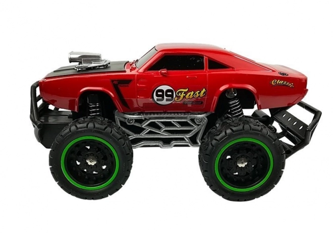 Červené dálkově ovládané terénní auto R/C
