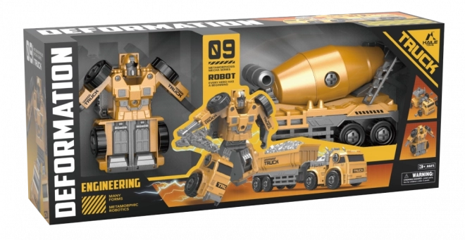 Transformer náklaďák míchačka - robot