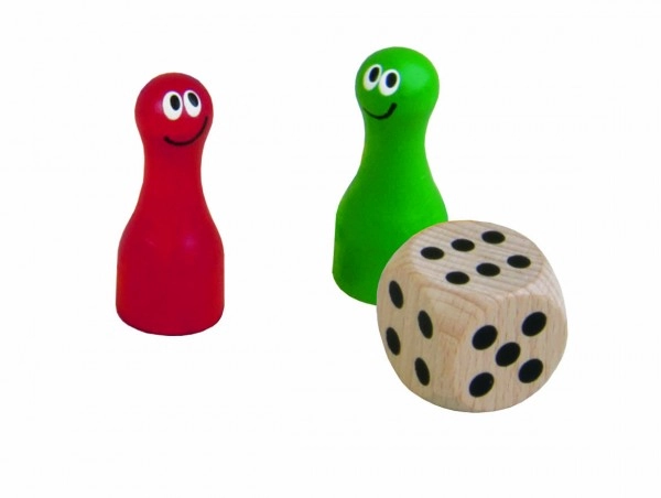 Barevné dřevěné figurky s úsměvem