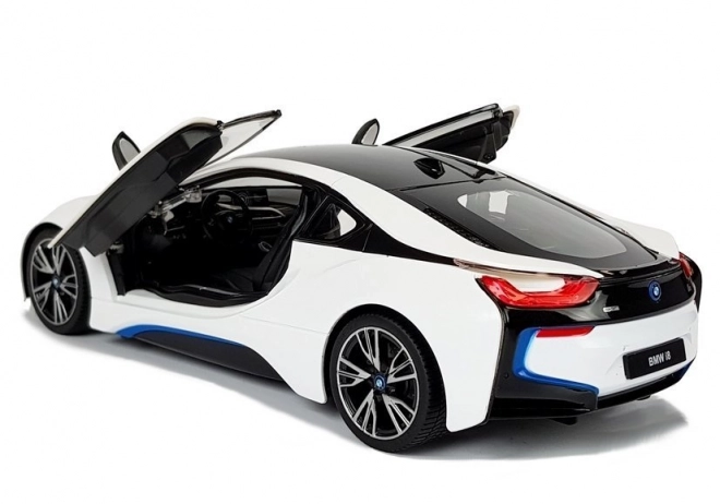 Auto R/C BMW i8 Rastar 1:14 Bílé automatické dveře