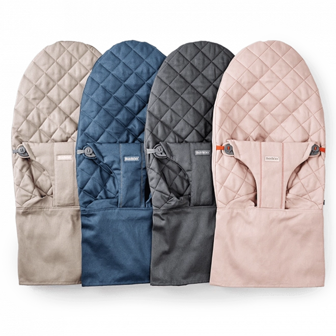 BABYBJORN - potah na lehátko Balance Bliss sand grey, bavlna –  Antracit