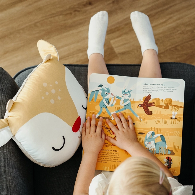 Ababu Panel na šití - polštářek koloušek meruňkový