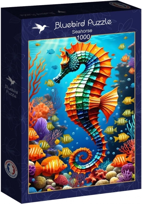 Puzzle Modrý pták Mořský koník 1000 dílků