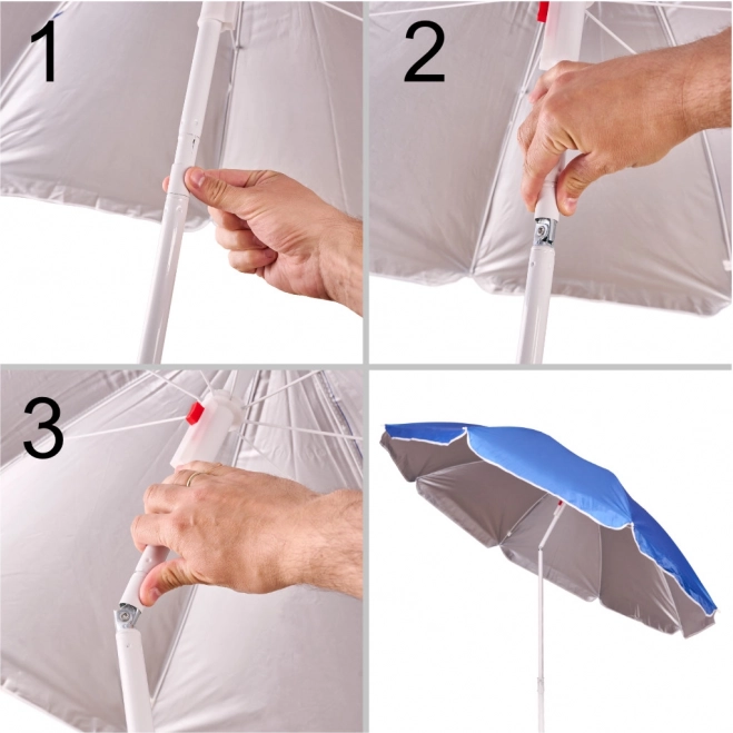 Nastavitelný skládací slunečník s UV ochranou 150 cm modrý