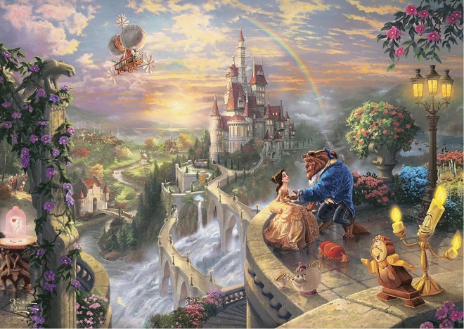 Puzzle Kráska a zvíře v plechové krabičce 500 dílků