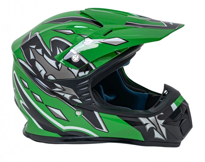 Motocyklová helma Enduro zelená