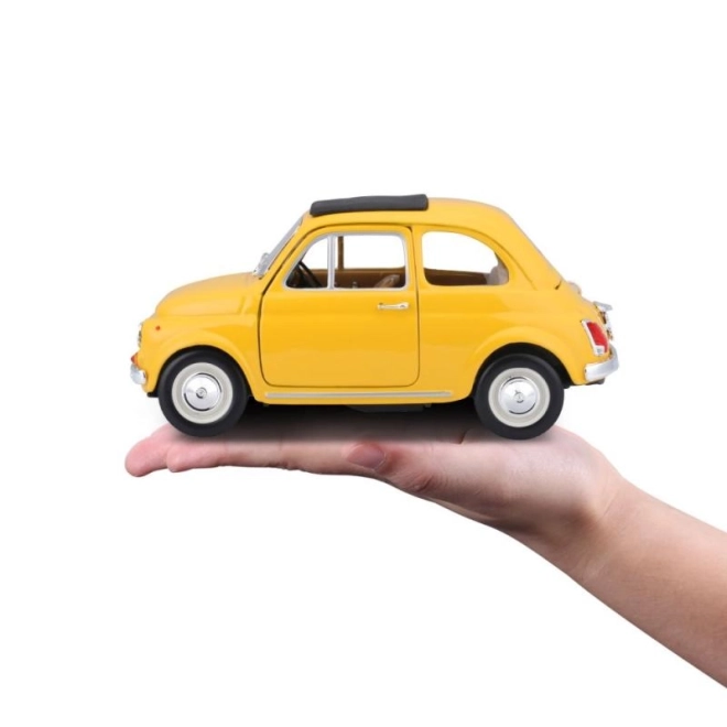 Bburago model auta Fiat 500 F 1965 žlutý 1:24