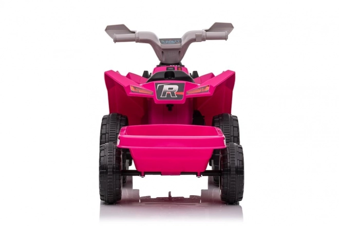 Růžová bateriová čtyřkolka XMX630T s přívěsem