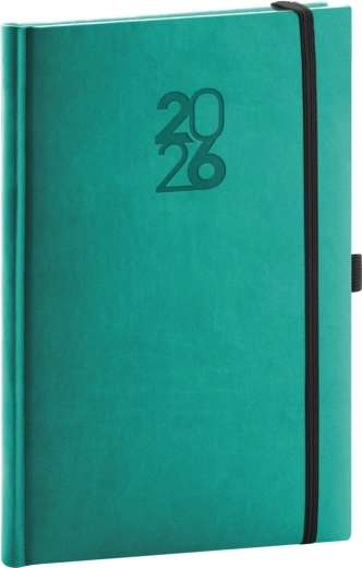 Týdenní diář Notique Aprint Top 2026 tyrkysový 15 x 21 cm