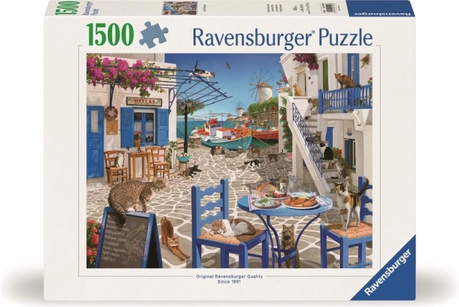 Puzzle Kočky na Mykonosu RAVENSBURGER 1500 dílků