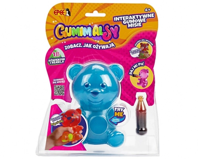 Gumimalsy figurka interaktivní modrý medvěd