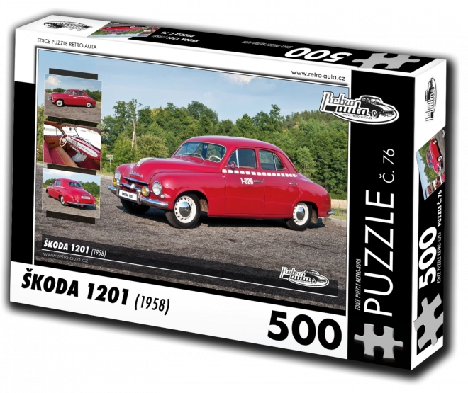 Retro auta puzzle Škoda 1201 (1958) 500 dílků