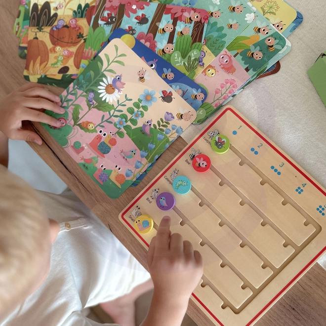 Tooky Toy dřevěná hra Nauka počítání zvířátek
