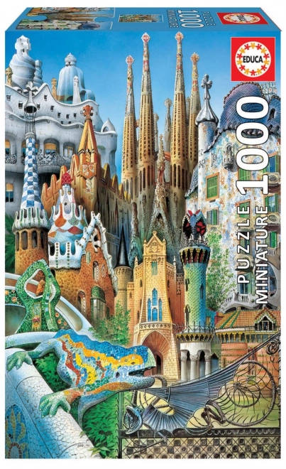 Educa miniaturní puzzle koláž z díla Antoni Gaudí