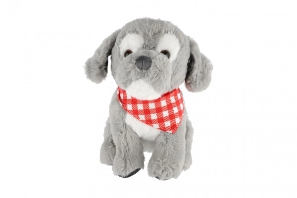 Azorek šedý psí maskot 26 cm