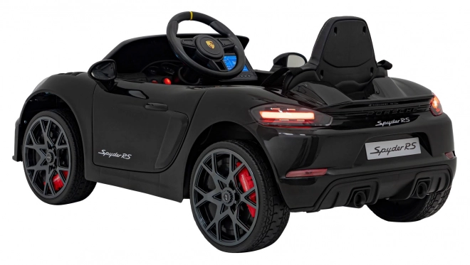 Elektrické autíčko Porsche 718 s MP4 audio panelem – Černé
