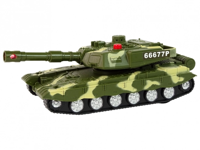 Vojenský tank Drive Fricative Sound Lights