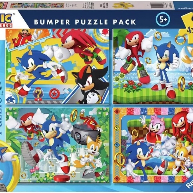 Ravensburger puzzle Sonic Ježek 4x100 dílků