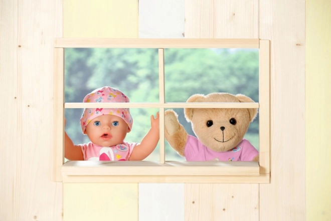 Medvídek BABY born, růžové oblečení