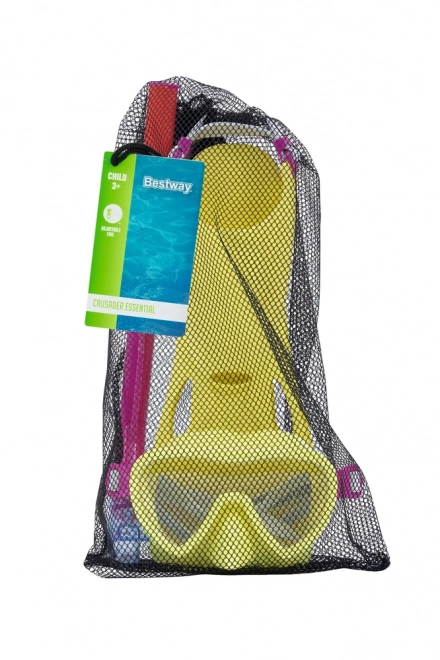 Potápěčský set Bestway žlutá maska, ploutve, trubice 25039