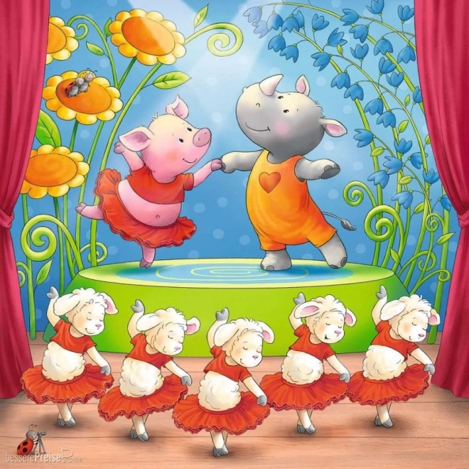 Ravensburger puzzle zvířátka na pódiu 3x49 dílků