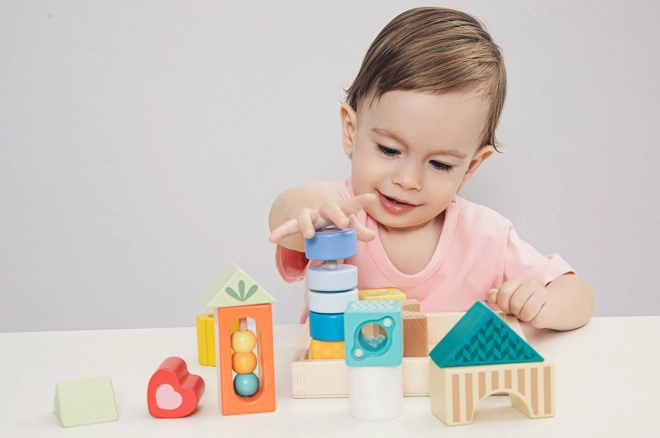Dřevěné smyslové kostky Classic World Montessori