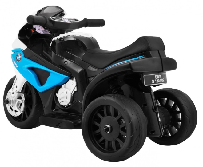 BMW S1000 RR Mini motorka na baterie + 3 kola + zvuky + LED dioda – Modrá