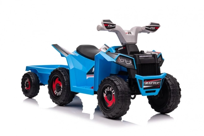 Modrá bateriová čtyřkolka XMX630T s přívěsem