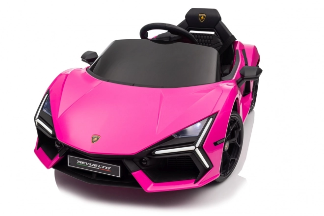 Růžový Lamborghini Revuelto pro děti