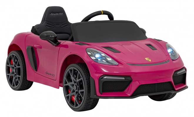 Elektrické autíčko Porsche 718 s MP4 audio panelem – Růžové